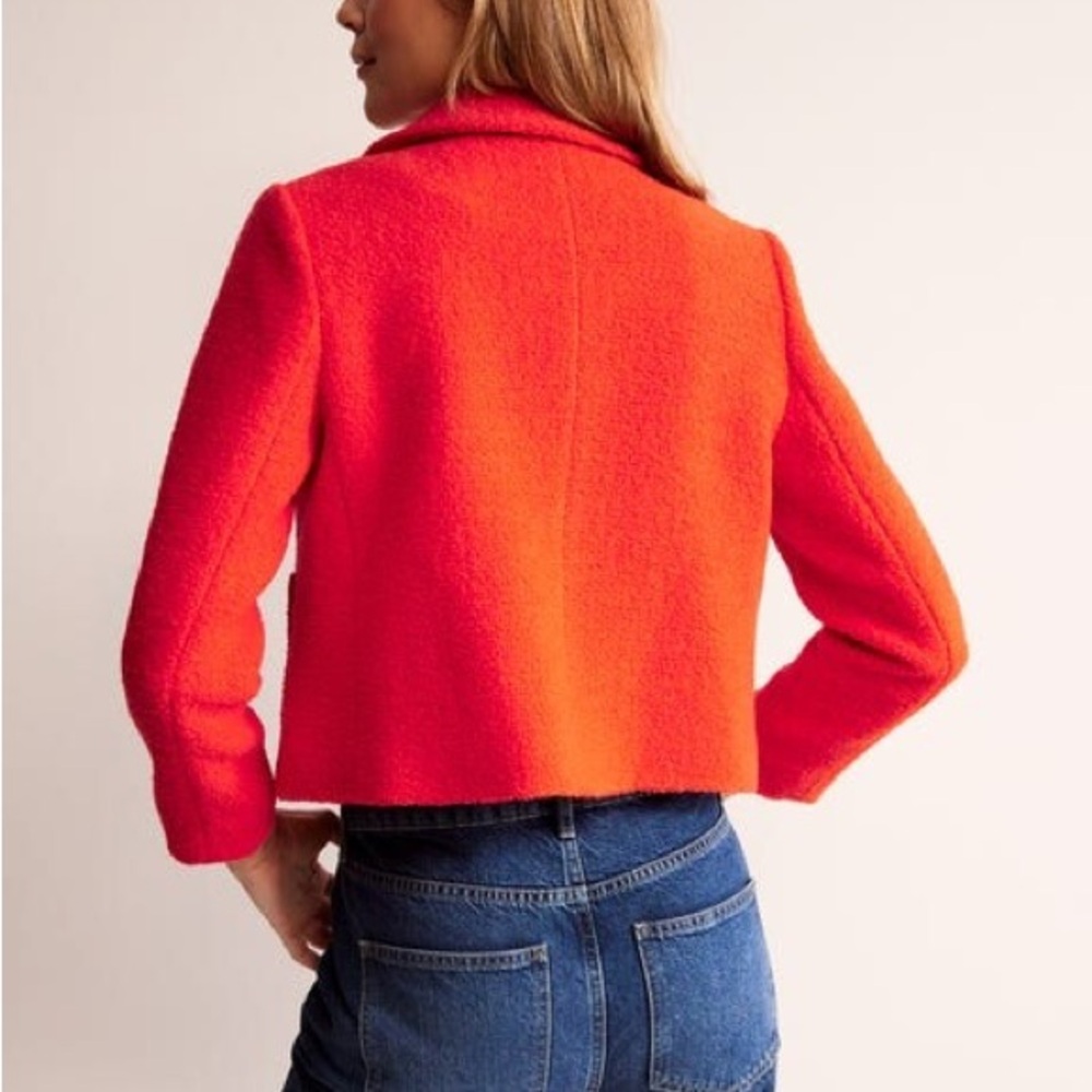 Boden Women's Vibrant Red Rye Cropped Jacket - Picture 10 of 11